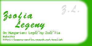 zsofia legeny business card